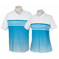 Men's or Ladies' Polo Shirt w/ 1 Color Custom Front Striping - 25 Day Custom Overseas Express